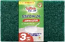 Esponja abrasiva verde 15x10x0.8 cm pack 3 uds. ULTRA CLEAN embalaje x 80 packs.