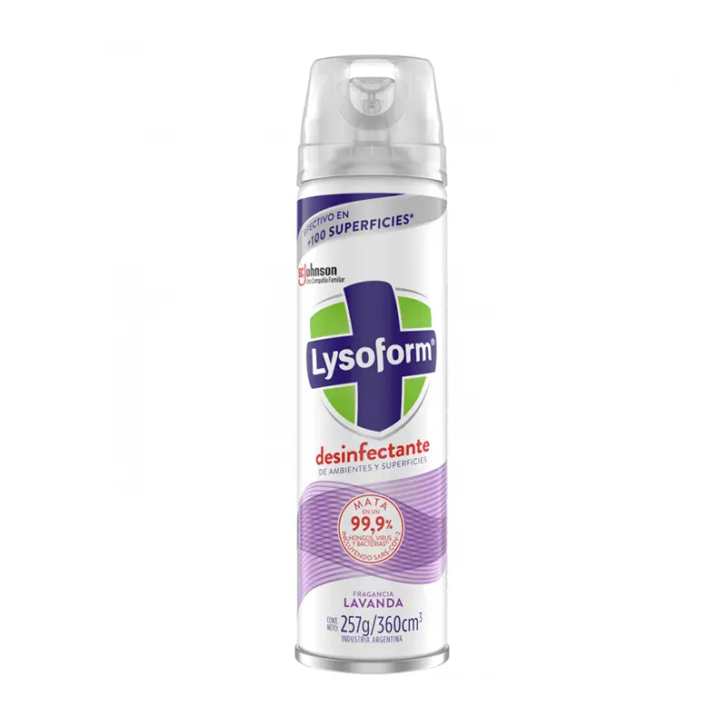Desinfectante en aerosol LYSOFORM 360 cc lavanda