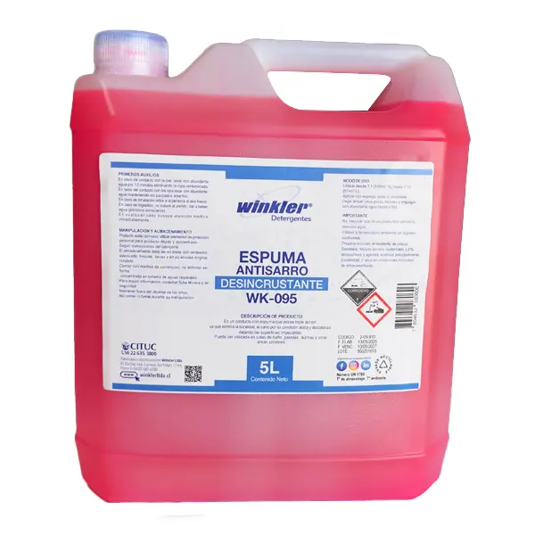 [LIQESOANT010] Espuma antisarro desincrustante 5 litros WK-095 WINKLER (bidón / caja 4 bidones)