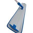 Porta mopa microfibra con mango aluminio 120 cm y base de 60 cm 