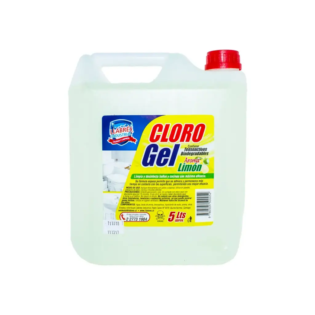 [LLABRCLOD] Cloro gel al 2,5% 5 litros LLABRÉS  (Limón)