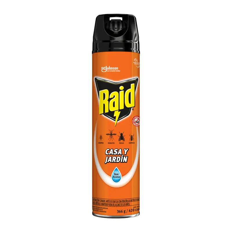 [AEROSOL061] Insecticida aerosol 420 cc casa y jardín RAID