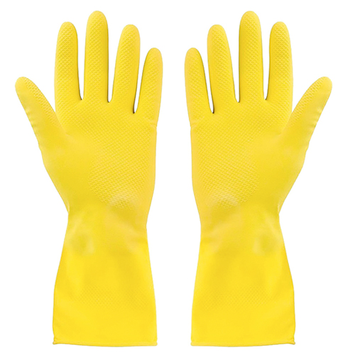 Guante de látex amarillo aseo general