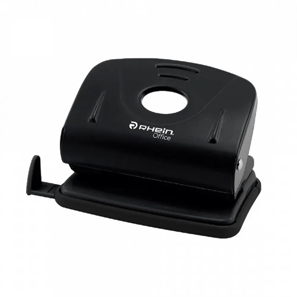 Perforadora mediana metal negra 20 hojas RHEIN