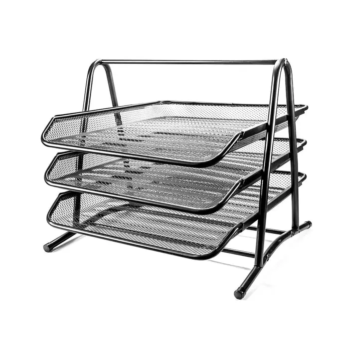 [BANDEDOC005] Bandeja porta documento triple malla metal LAVORO