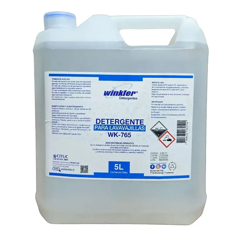 Detergente lavavajilla 5 litros WK-765 WINKLER (bidón / caja 4 bidones)