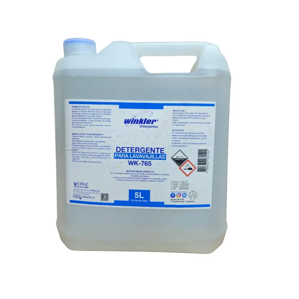 [DETLAVAJILL010] Detergente lavavajilla 5 litros WK-765 WINKLER 