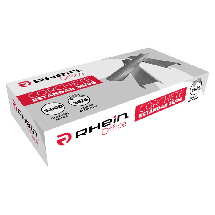 Corchetes 26/6 acero cromado caja 5000 uds. FULTONS  