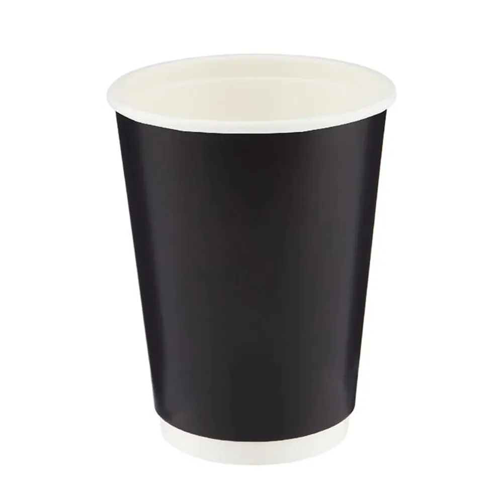 [POLVASDOB011] Vaso kraft doble capa 12 oz negro EMBALAJE 500 uds.