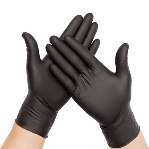 Guante de nitrilo negro sin polvo pack 100 uds. MAMUT