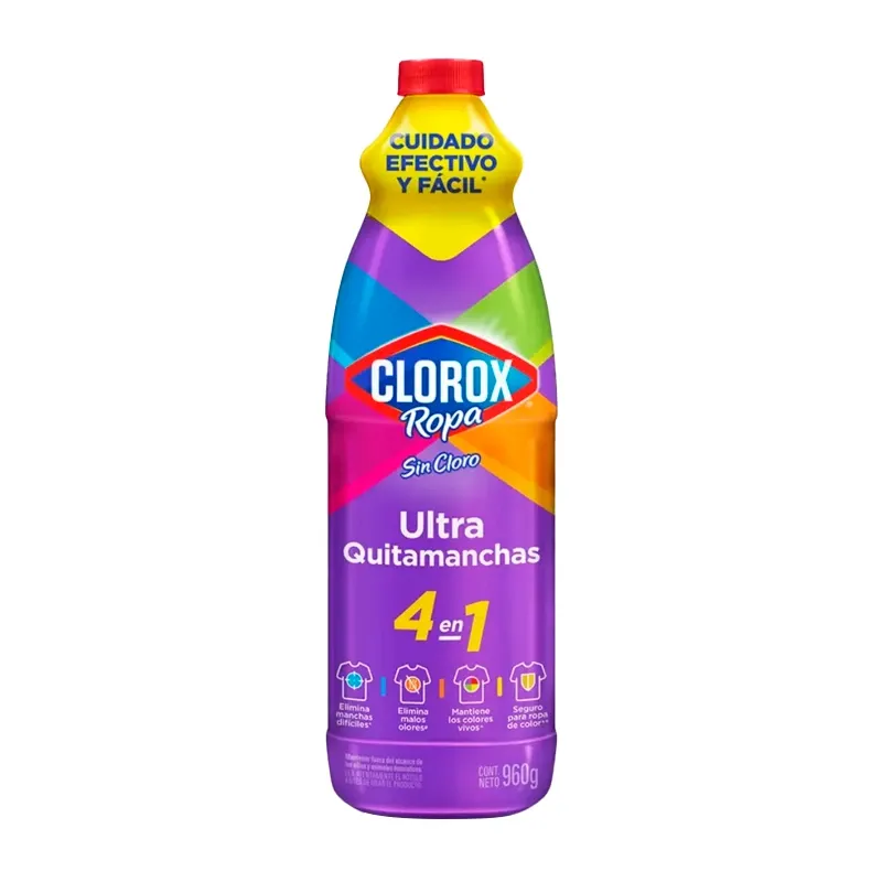 Quitamanchas ropa color líquido 4 en 1 960 g CLOROX (unidad / caja 12 uds.)