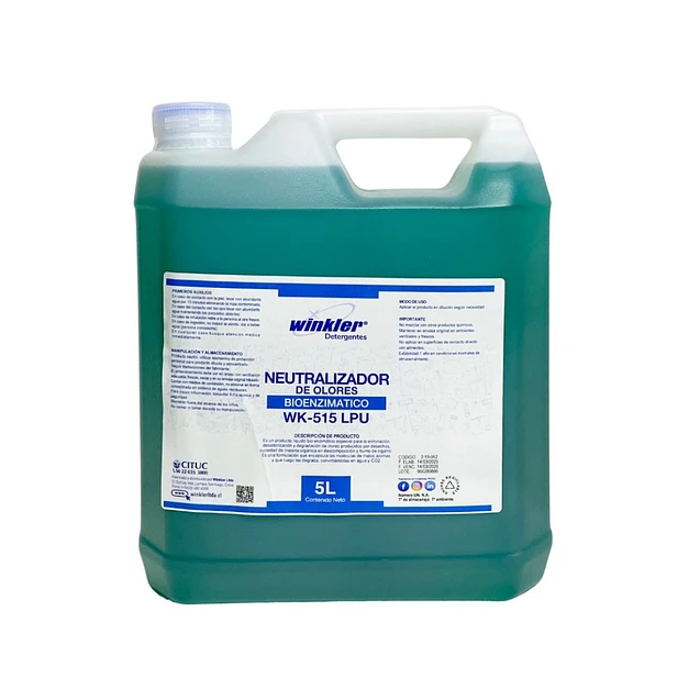 [LIQNEUTROL0015] Neutralizador bioenzimatico de olores LPU - 5 Litros WK-515 WINKLER