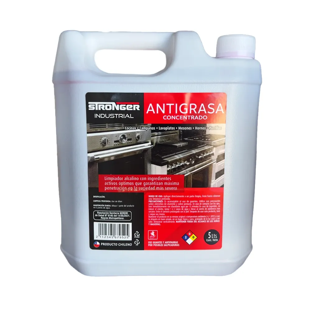 Antigrasa industrial concentrado 5 litros STRONGER