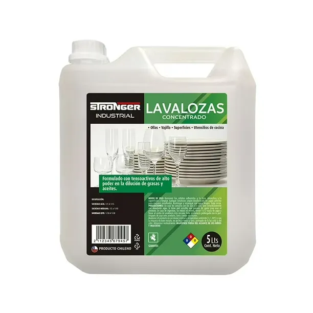 Lavalozas industrial concentrado 5 litros STRONGER