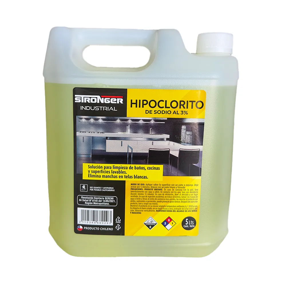 [STRONGER030] Cloro al 3% 5 litros STRONGER