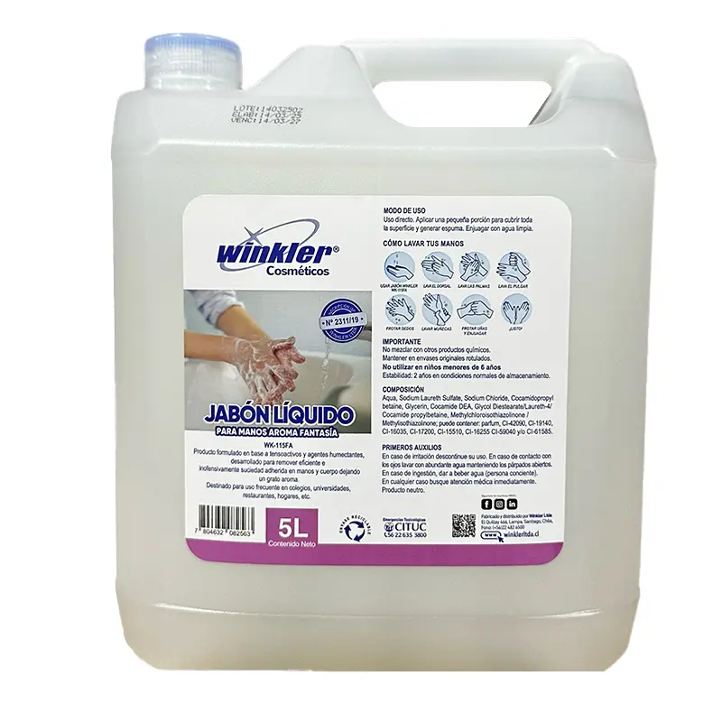 Jabón líquido para manos 5 litros EMBALAJE x 4 uds. WK-115 WINKLER 