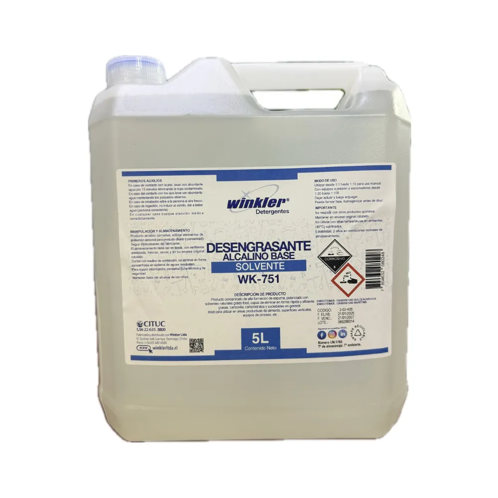 [LIQDESDES012] Desengrasante alcalino base solvente 5 litros WK-751 WINKLER