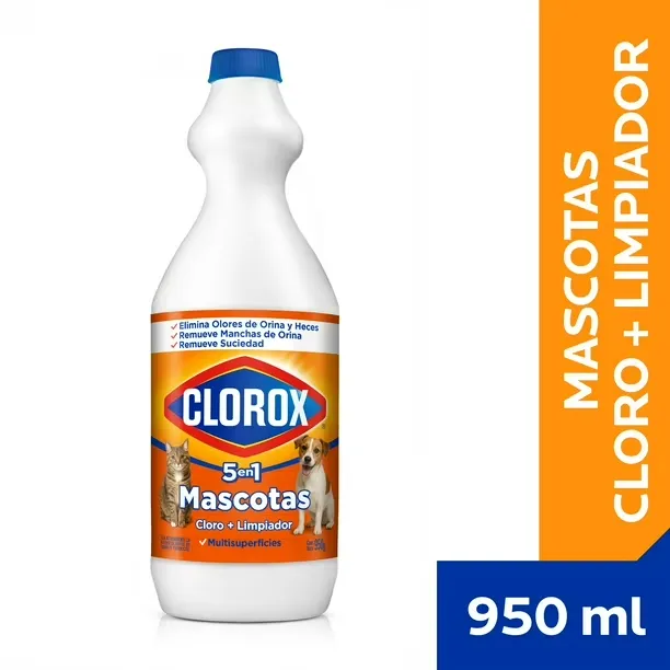 Cloro líquido mascotas 950 ml CLOROX (unidad / caja 15 uds.)