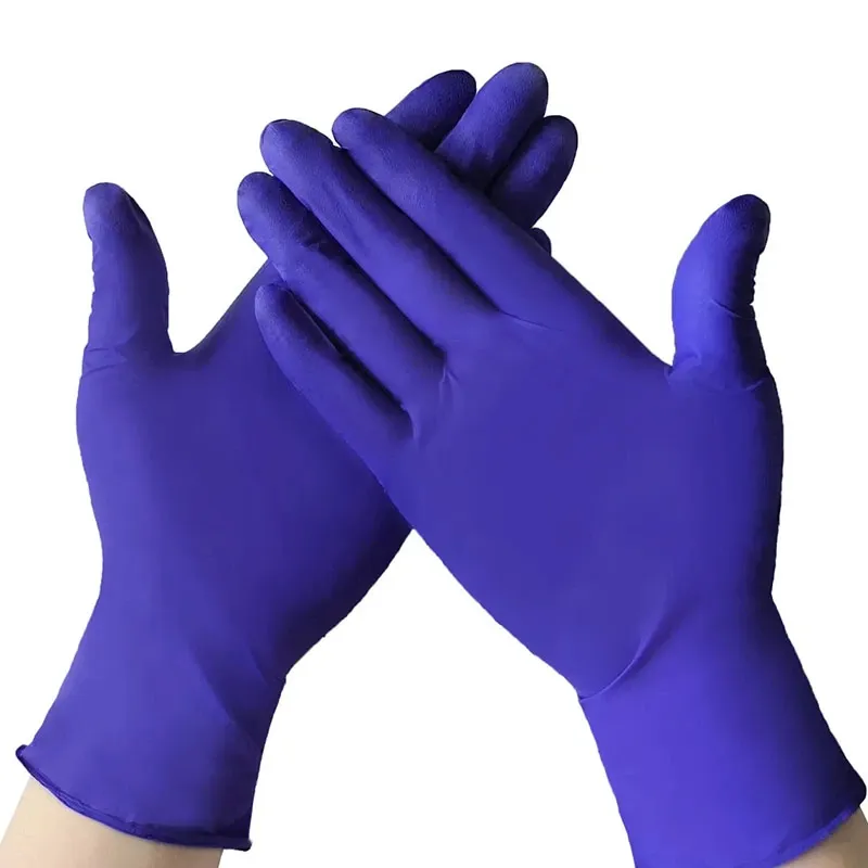 [GUAASEAZU060] Guante de nitrilo azul cobalto sin polvo talla S pack 100 uds. TOPSAFE