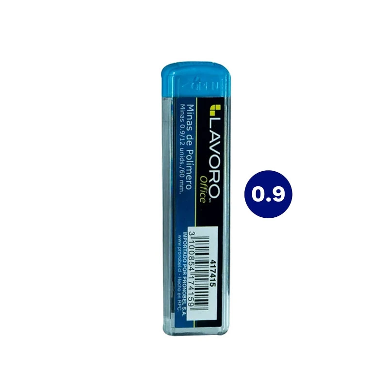 [LAPIMIN005] Minas polimero 0,9 mm 12 unidades LAVORO