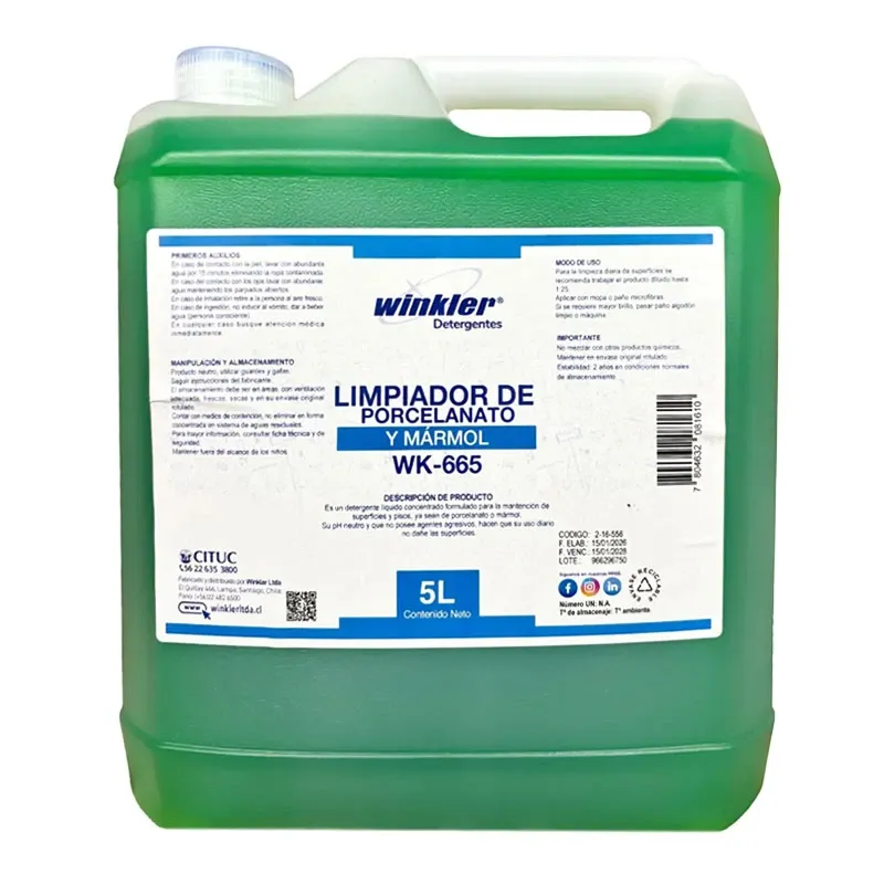 [LIQMANMARMOL005] Mantenedor para porcelanato y mármol 5 litros WK-665 WINKLER
