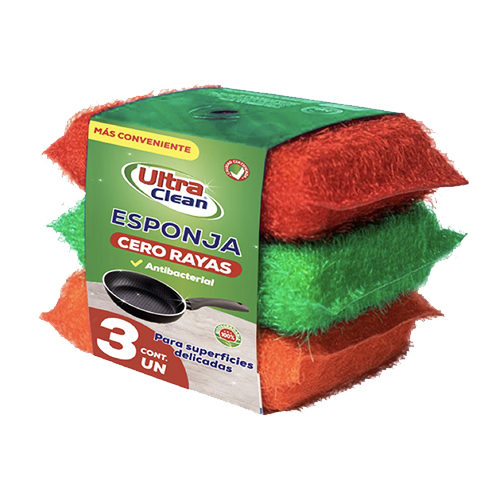 [ARTESAVAR355] Esponja espunita cero rayas pack 3 uds. ULTRA CLEAN 