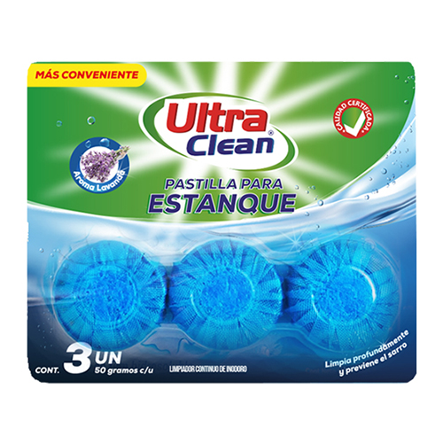 [ARTESAVAR350] Pastillas estanque sanitario lavanda pack 3 uds. ULTRA CLEAN 