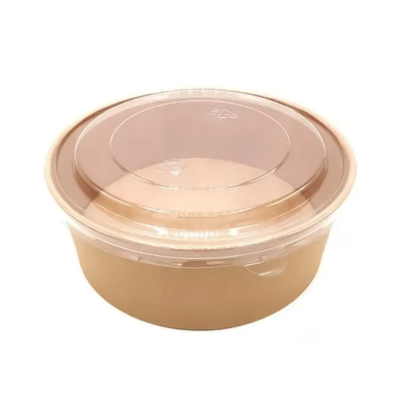 Bowl kraft con tapa 750 cc pack 50 uds.