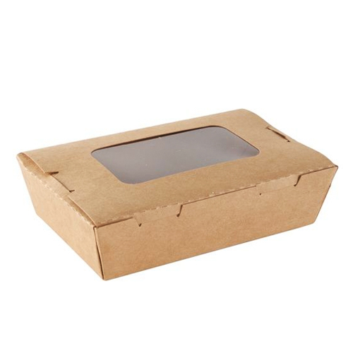 [ENVKRAVEN005] Caja kraft con ventana 500 ml (caja 200 uds.)