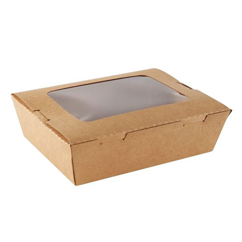 [ENVKRAVEN010] Caja kraft con ventana 700 ml (caja 200 uds.)