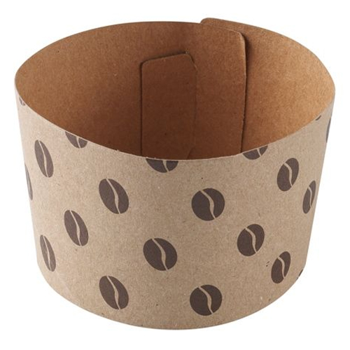 [POLCOLGEN005] Collarín de cartón vaso kraft 6, 8 y 12 oz EMBALAJE de 1000 uds.