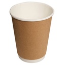 Vaso kraft doble capa 12 oz (pack 25 uds. / caja 500 uds.)