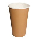 Vaso kraft una capa 16 oz pack 50 uds.