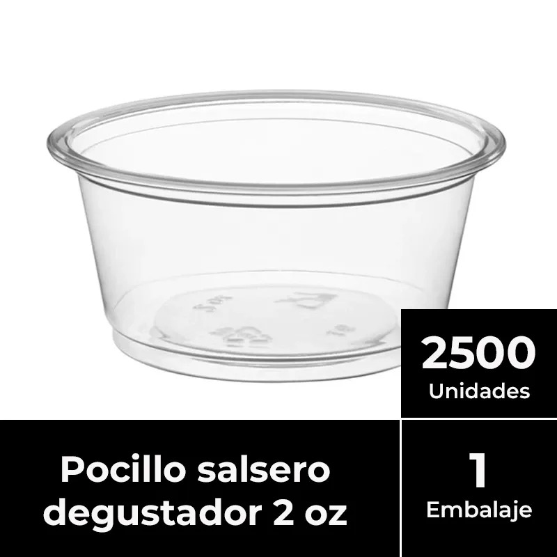 Pocillo salsero degustador 2 oz EMBALAJE 2500 uds.