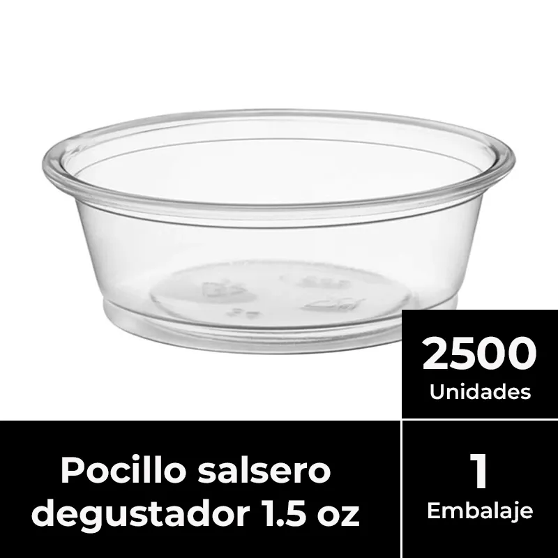Pocillo salsero degustador 1.5 oz EMBALAJE 2500 uds.