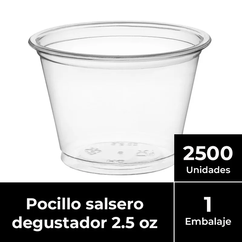 [ENVTERPLA070] Pocillo salsero degustador 2.5 oz EMBALAJE 2500 uds.