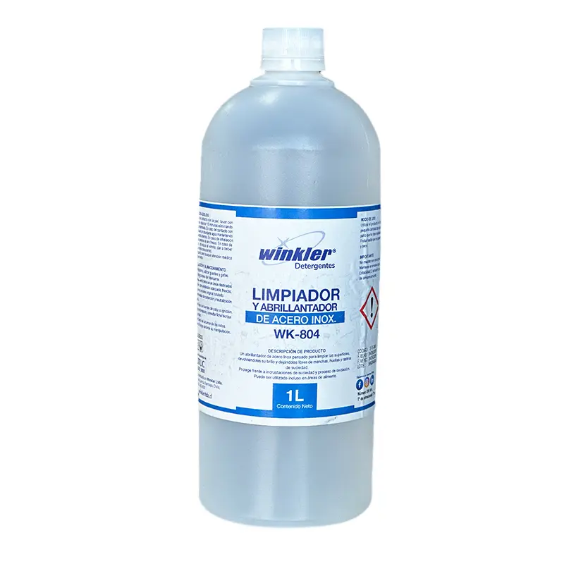 Limpiador y abrillantador de acero inoxidable 1 litro WK-804 WINKLER (botella / caja 20 botellas)