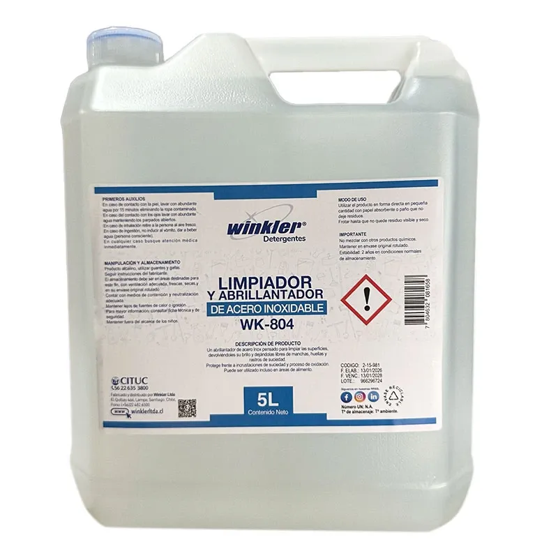 [LIQABRCRE010] Limpiador y abrillantador de acero 5 litros WK-804 WINKLER 