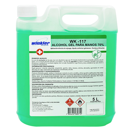 Alcohol gel 5 litros WINKLER WK-117