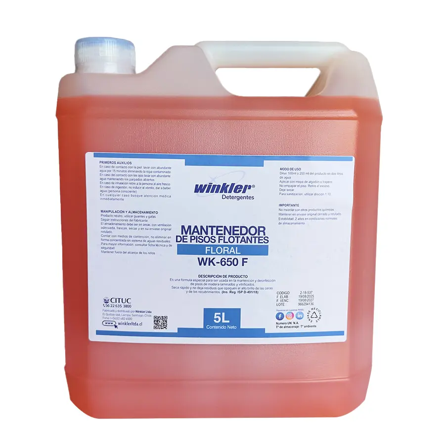 [LIQMANTEPISFLO005] Mantenedor de pisos flotantes aroma floral 5 litros WK-650 F WINKLER