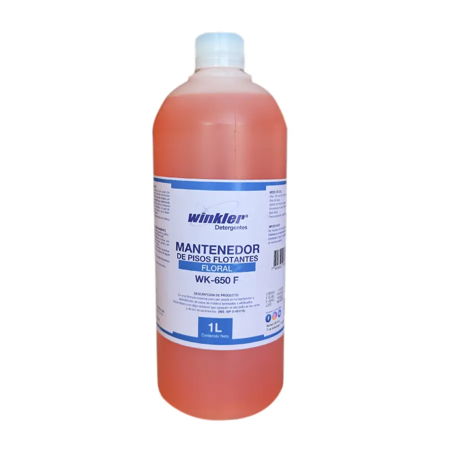 Mantenedor de pisos flotantes aroma floral 1 litro WK-650 F WINKLER (botella / caja 20 botellas)