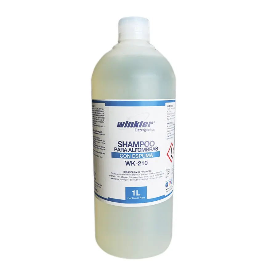 [LIQSHAMPO030] Shampoo de alfombras con espuma 1 litro WK-210 WINKLER (botella / caja 20 botellas)