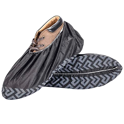 Cubrecalzado antideslizante de tela TNT color negro pack 100 uds.