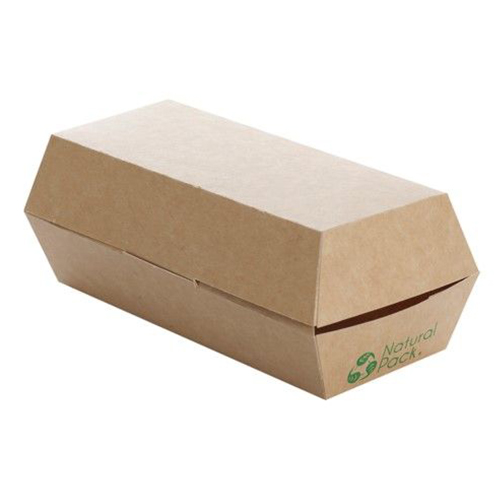 [ENVKRACLA035] Clamshell kraft hot dog 22 cm EMBALAJE 250 uds. 
