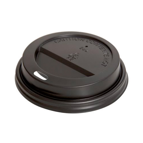 [POLTAPVAS010] Tapa plástica negra vaso kraft 12 - 16 oz EMBALAJE 1000 uds.