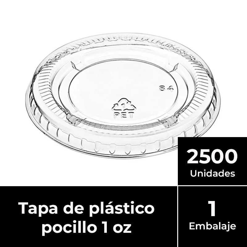 [ENVTERTAP065] Tapa de plástico pocillo salsero 1 oz EMBALAJE 2500 uds. 