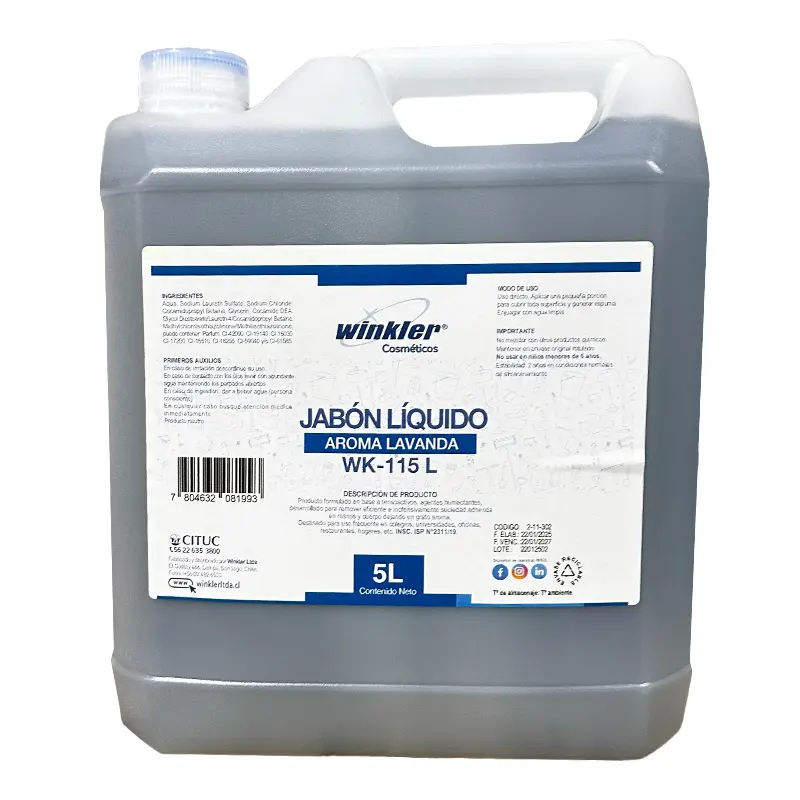[LIQJABJAB005] Jabón líquido para manos 5 litros WK-115 WINKLER (Lavanda)