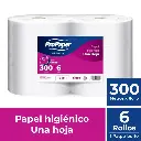 Papel higiénico jumbo una hoja pack 6x300 m PROPAPER