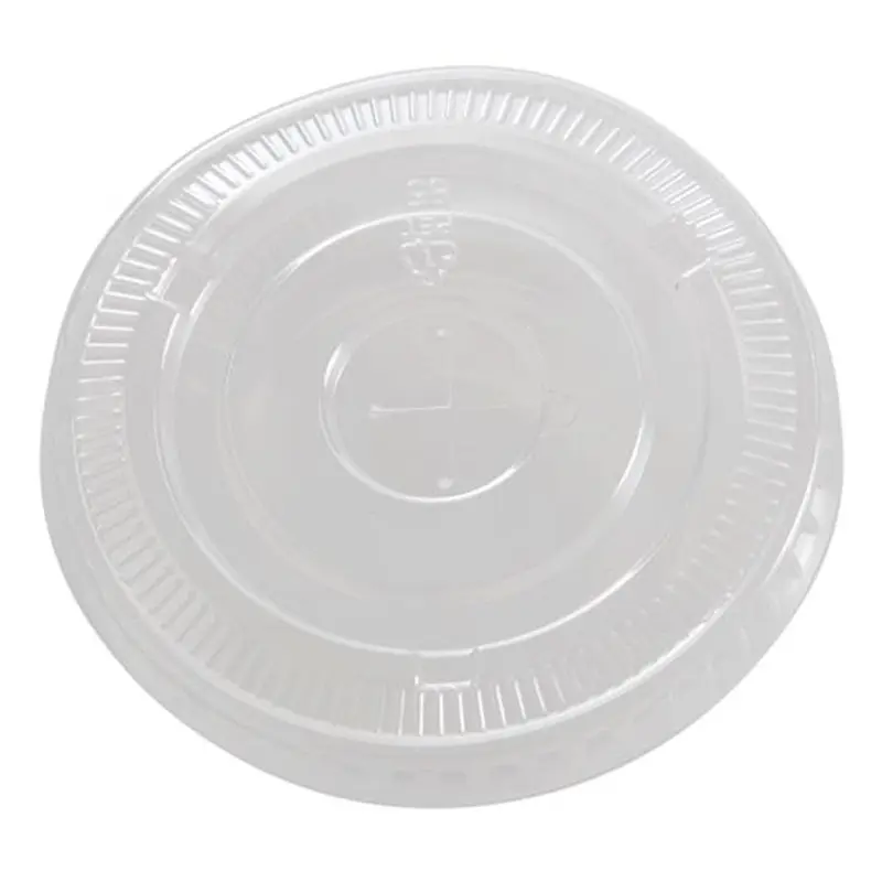 Tapa plana plástico PET 16 oz con perforación embalaje 1000 uds. 