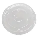 Tapa plana plástico PET 16 oz con perforación embalaje 1000 uds. 